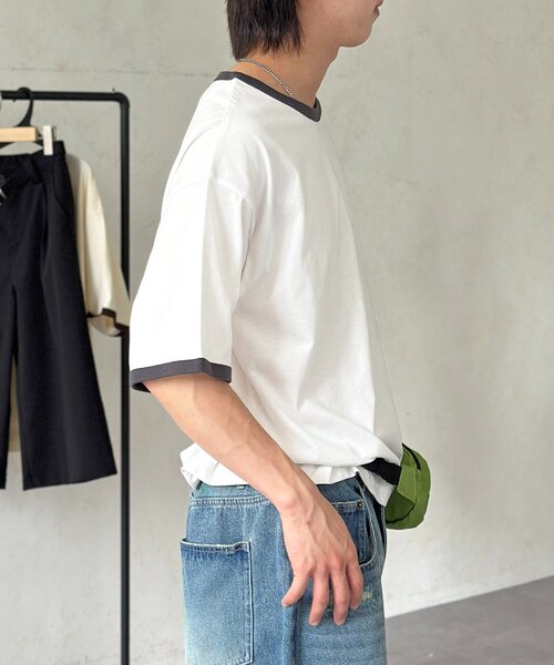 U.S. POLO ASSN.(ユーエスポロアッスン)の「配色リンガーT(Tシャツ/カットソー・メンズ・アイボリー/ホワイト/サックスブルー・MEDIUM/LARGE)」の11枚目の写真