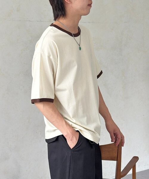 U.S. POLO ASSN.(ユーエスポロアッスン)の「配色リンガーT(Tシャツ/カットソー・メンズ・アイボリー/ホワイト/サックスブルー・MEDIUM/LARGE)」の18枚目の写真