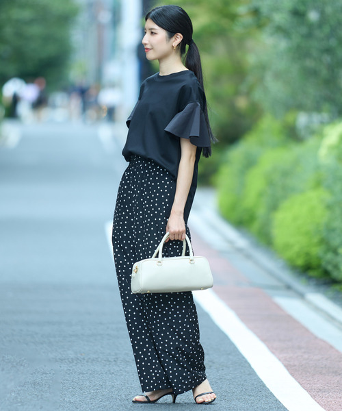 Tiara(ティアラ)の「ドットイージーパンツ(セットアップ可)(その他パンツ・レディース・ホワイト/ブラック・2/3)」の10枚目の写真