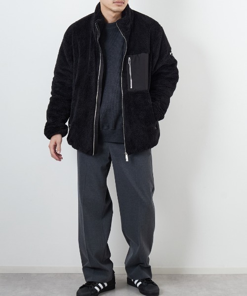 TATRAS（タトラス）の「【WEB先行予約】[TATRAS/タトラス] MONREALE ボアフリース スタンドカラーブルゾン（ブルゾン・レディース・ライトグレー/ブラック・2/4/3）」の5枚目の写真
