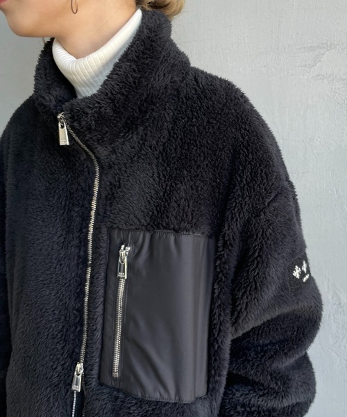 TATRAS（タトラス）の「【WEB先行予約】[TATRAS/タトラス] MONREALE ボアフリース スタンドカラーブルゾン（ブルゾン・レディース・ライトグレー/ブラック・2/4/3）」の16枚目の写真