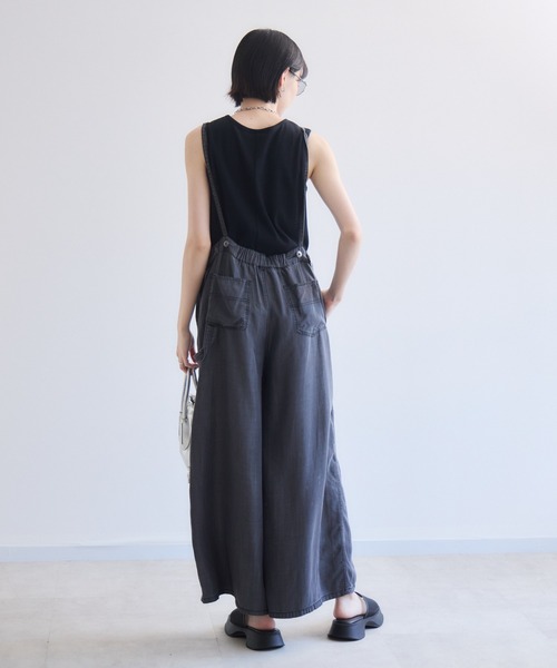 Paradise Picnic(パラダイスピクニック)の「33℃ テンセルデニムオールインワン(つなぎ/オールインワン・レディース・ブルー/ブラック・FREE)」の6枚目の写真