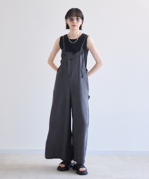 Paradise Picnic(パラダイスピクニック)の「33℃ テンセルデニムオールインワン(つなぎ/オールインワン・レディース・ブルー/ブラック・FREE)」の8枚目の写真