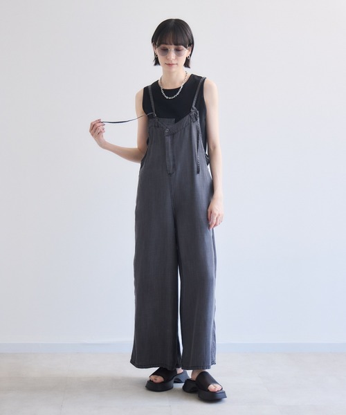 Paradise Picnic(パラダイスピクニック)の「33℃ テンセルデニムオールインワン(つなぎ/オールインワン・レディース・ブルー/ブラック・FREE)」の9枚目の写真