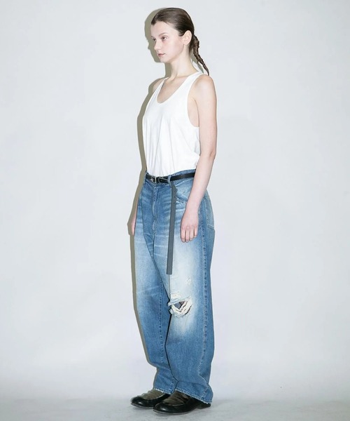 my beautiful landlet(マイビューティフルランドレット)の「【my beautiful landlet】12.5oz DENIM 5-POCKET PANTS - used(デニムパンツ・メンズ・インディゴブルー・0/1/2)」の5枚目の写真