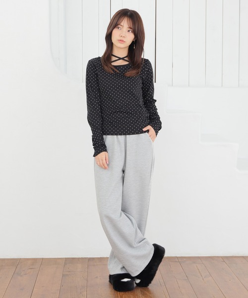 Honeys(ハニーズ)の「ホルター付トップス(Tシャツ/カットソー・レディース・ピンク系その他2/ホワイト系その他2/ブラック系その他2/グレー系その他2・L/S/M)」の9枚目の写真