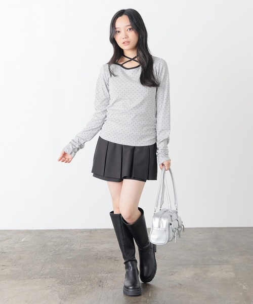Honeys(ハニーズ)の「ホルター付トップス(Tシャツ/カットソー・レディース・ピンク系その他2/ホワイト系その他2/ブラック系その他2/グレー系その他2・L/S/M)」の13枚目の写真
