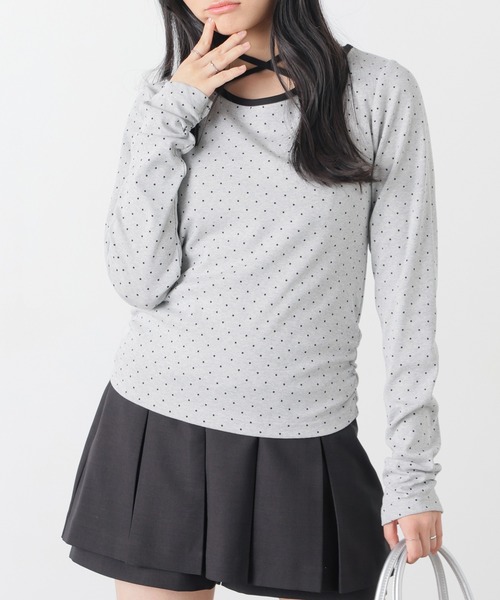 Honeys(ハニーズ)の「ホルター付トップス(Tシャツ/カットソー・レディース・ピンク系その他2/ホワイト系その他2/ブラック系その他2/グレー系その他2・L/S/M)」の15枚目の写真