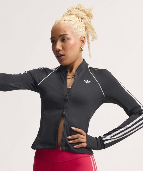 adidas by Stella McCartney(アディダスバイステラマッカートニー)の「アディダス オリジナルス スポーツ SST ミッドレイヤー シャツ / アディダス adidas(ジャージ・レディース・ブラック・SMALL/MEDIUM/LARGE/X-LARGE/XX-LARGE/X-SMALL)」の2枚目の写真