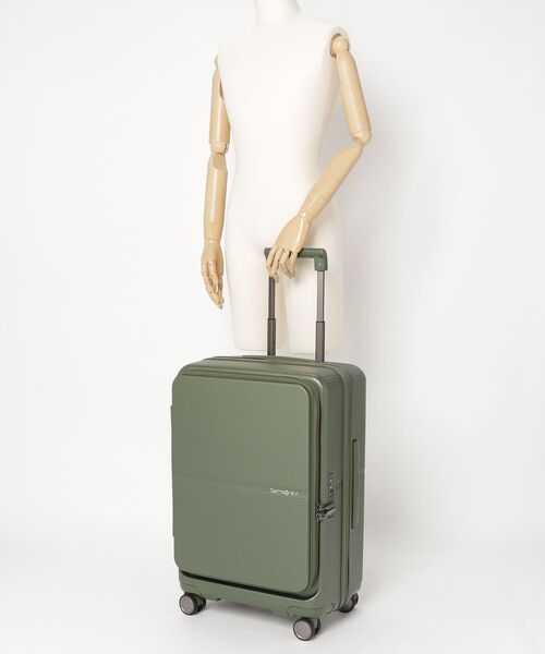 Samsonite(サムソナイト)の「サムソナイト FLATFORM スピナー 61/22 エキスパンダー FT メタリックグリーン(スーツケース/キャリーバッグ・メンズ・ダークグリーン系・S)」の2枚目の写真