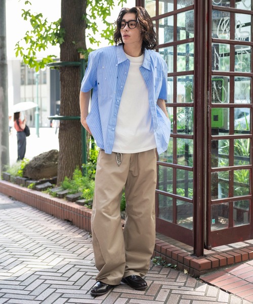WEGO(ウィゴー)の「WEGO/マルチボタンストライプシャツ(シャツ/ブラウス・メンズ・ブラック/ブルー・MEDIUM/LARGE)」の18枚目の写真