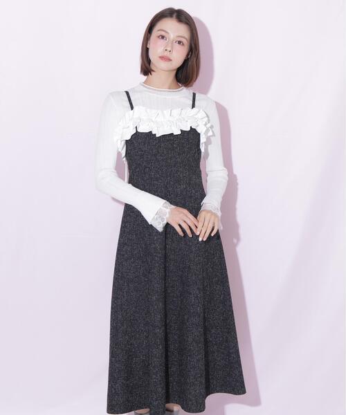 JILL by JILL STUART（ジルバイジルスチュアート）の「ホイップフリルジャンスカ（ジャンパースカート・レディース・ピンク/ブラック・SMALL/MEDIUM）」の22枚目の写真