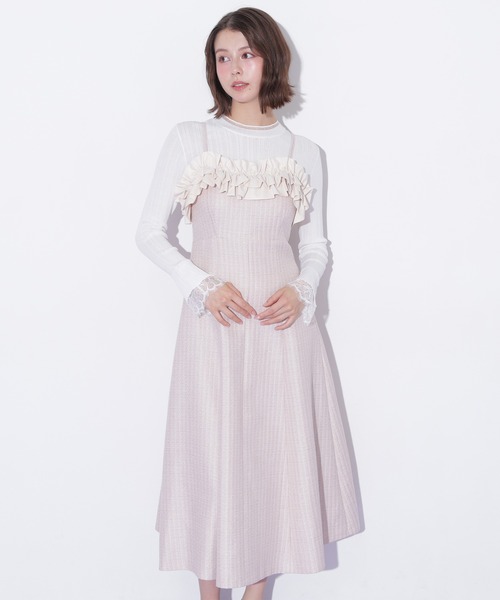 JILL by JILL STUART（ジルバイジルスチュアート）の「ホイップフリルジャンスカ（ジャンパースカート・レディース・ピンク/ブラック・SMALL/MEDIUM）」の14枚目の写真