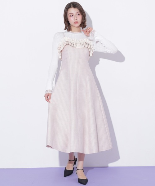 JILL by JILL STUART（ジルバイジルスチュアート）の「ホイップフリルジャンスカ（ジャンパースカート・レディース・ピンク/ブラック・SMALL/MEDIUM）」の20枚目の写真