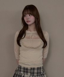 *M DOLLY original* Cutout felicie sheer tops / カットアウトフェリシーシアートップス