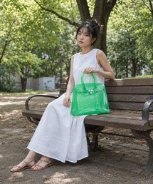 【KONVINI select】トレンド ジェリーバッグ JellyBag クリアバッグ カラーバッグ A4サイズ対応 トレンド バレエコア