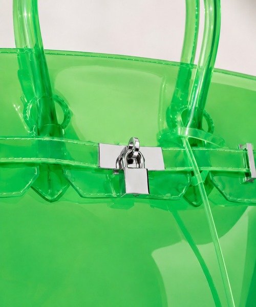 KONVINI（コンビニ）の「【KONVINI select】トレンド ジェリーバッグ JellyBag　クリアバッグ カラーバッグ A4サイズ対応　トレンド　バレエコア（ハンドバッグ・レディース・イエロー/ブルー/グリーン/ライトブルー・FREE）」の8枚目の写真