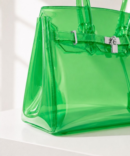 KONVINI（コンビニ）の「【KONVINI select】トレンド ジェリーバッグ JellyBag　クリアバッグ カラーバッグ A4サイズ対応　トレンド　バレエコア（ハンドバッグ・レディース・イエロー/ブルー/グリーン/ライトブルー・FREE）」の9枚目の写真
