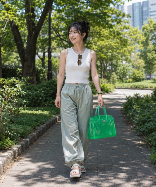 KONVINI（コンビニ）の「【KONVINI select】トレンド ジェリーバッグ JellyBag　クリアバッグ カラーバッグ A4サイズ対応　トレンド　バレエコア（ハンドバッグ・レディース・イエロー/ブルー/グリーン/ライトブルー・FREE）」の10枚目の写真