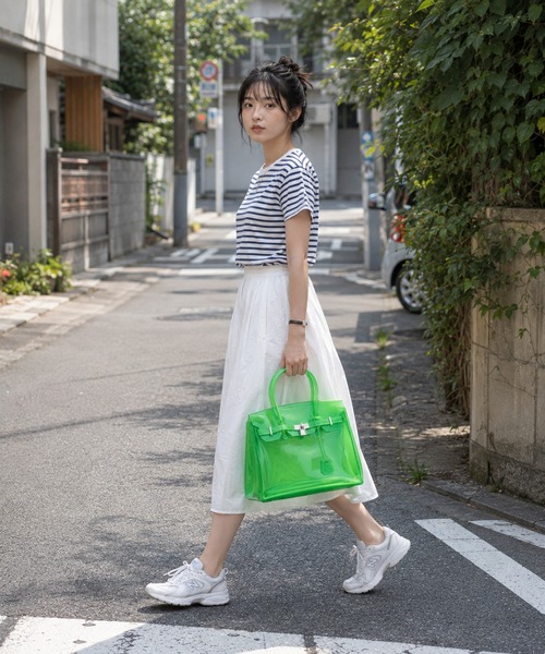 KONVINI（コンビニ）の「【KONVINI select】トレンド ジェリーバッグ JellyBag　クリアバッグ カラーバッグ A4サイズ対応　トレンド　バレエコア（ハンドバッグ・レディース・イエロー/ブルー/グリーン/ライトブルー・FREE）」の11枚目の写真