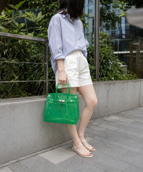 KONVINI（コンビニ）の「【KONVINI select】トレンド ジェリーバッグ JellyBag　クリアバッグ カラーバッグ A4サイズ対応　トレンド　バレエコア（ハンドバッグ・レディース・イエロー/ブルー/グリーン/ライトブルー・FREE）」の12枚目の写真