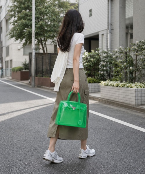 KONVINI（コンビニ）の「【KONVINI select】トレンド ジェリーバッグ JellyBag　クリアバッグ カラーバッグ A4サイズ対応　トレンド　バレエコア（ハンドバッグ・レディース・イエロー/ブルー/グリーン/ライトブルー・FREE）」の14枚目の写真