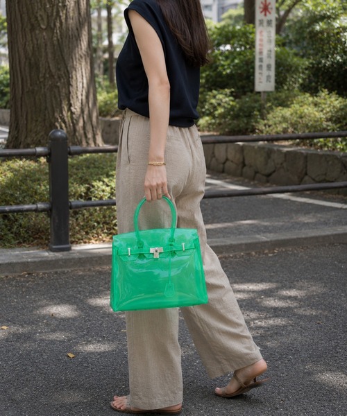 KONVINI（コンビニ）の「【KONVINI select】トレンド ジェリーバッグ JellyBag　クリアバッグ カラーバッグ A4サイズ対応　トレンド　バレエコア（ハンドバッグ・レディース・イエロー/ブルー/グリーン/ライトブルー・FREE）」の17枚目の写真
