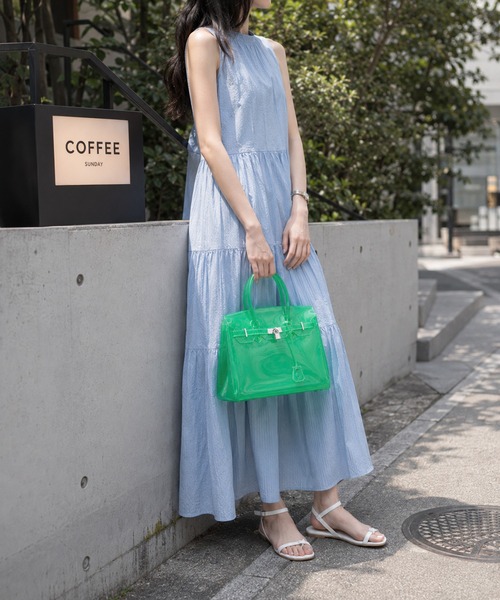 KONVINI（コンビニ）の「【KONVINI select】トレンド ジェリーバッグ JellyBag　クリアバッグ カラーバッグ A4サイズ対応　トレンド　バレエコア（ハンドバッグ・レディース・イエロー/ブルー/グリーン/ライトブルー・FREE）」の20枚目の写真