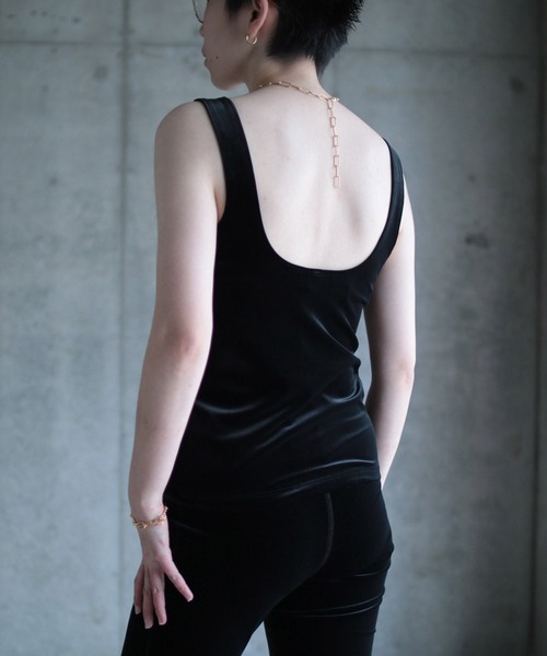 SIMONE WILD(シモーネワイルド)の「VELVET SINGLET(タンクトップ・レディース・オリーブ/ブラック・S/M)」の10枚目の写真