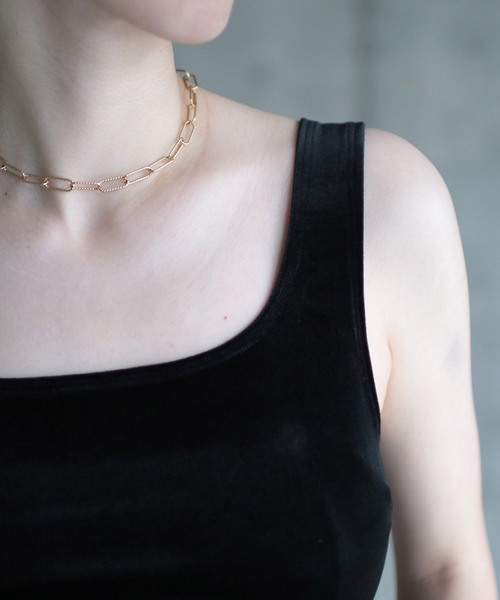 SIMONE WILD(シモーネワイルド)の「VELVET SINGLET(タンクトップ・レディース・オリーブ/ブラック・S/M)」の11枚目の写真