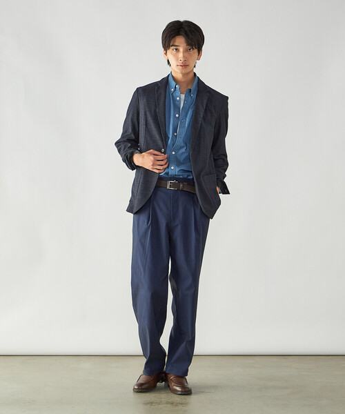 COMME CA ISM(コムサイズム)の「播州織 デニムライクシャンブレー ボタンダウンシャツ(シャツ/ブラウス・メンズ・ブルー/ネイビー・M/L)」の15枚目の写真