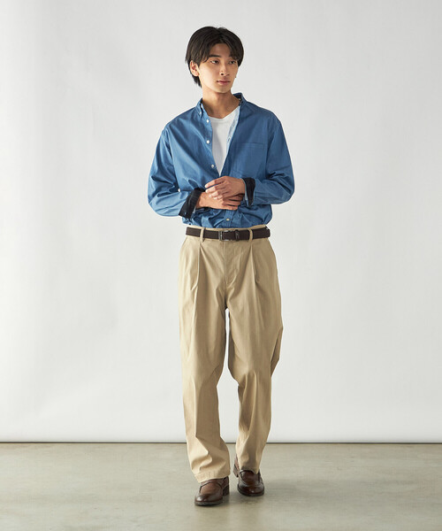 COMME CA ISM(コムサイズム)の「播州織 デニムライクシャンブレー ボタンダウンシャツ(シャツ/ブラウス・メンズ・ブルー/ネイビー・M/L)」の17枚目の写真
