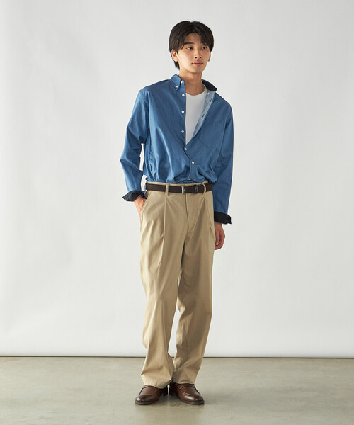 COMME CA ISM(コムサイズム)の「播州織 デニムライクシャンブレー ボタンダウンシャツ(シャツ/ブラウス・メンズ・ブルー/ネイビー・M/L)」の19枚目の写真