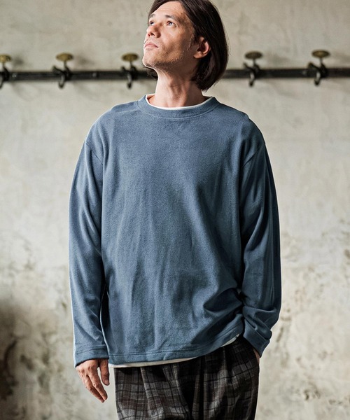 CAMBIO(カンビオ)の「mlt5815-フェイクレイヤードロンT(HLCM0291)(Tシャツ/カットソー・メンズ・ネイビー/ブルー/モカ・S/M/L)」の5枚目の写真