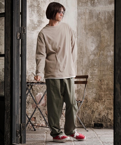 CAMBIO(カンビオ)の「mlt5815-フェイクレイヤードロンT(HLCM0291)(Tシャツ/カットソー・メンズ・ネイビー/ブルー/モカ・S/M/L)」の17枚目の写真