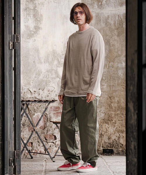 CAMBIO(カンビオ)の「mlt5815-フェイクレイヤードロンT(HLCM0291)(Tシャツ/カットソー・メンズ・ネイビー/ブルー/モカ・S/M/L)」の18枚目の写真