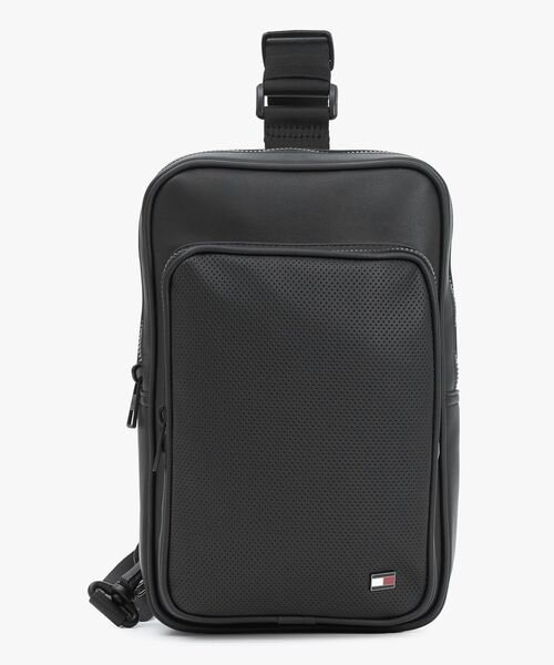 TOMMY HILFIGER(トミーヒルフィガー)の「フラッグクロスボディスリングバッグ(ショルダーバッグ・メンズ・ブラック・FREE)」の1枚目の写真