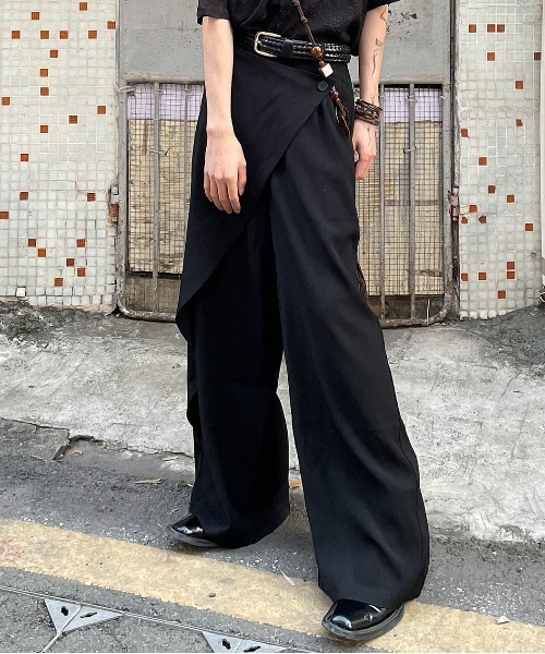 DOUBLE STEAL(ダブルスティール)の「DSラップデザインワイドパンツ(その他パンツ・メンズ・ブラウン/ブラック・X-LARGE/LARGE/MEDIUM)」の5枚目の写真