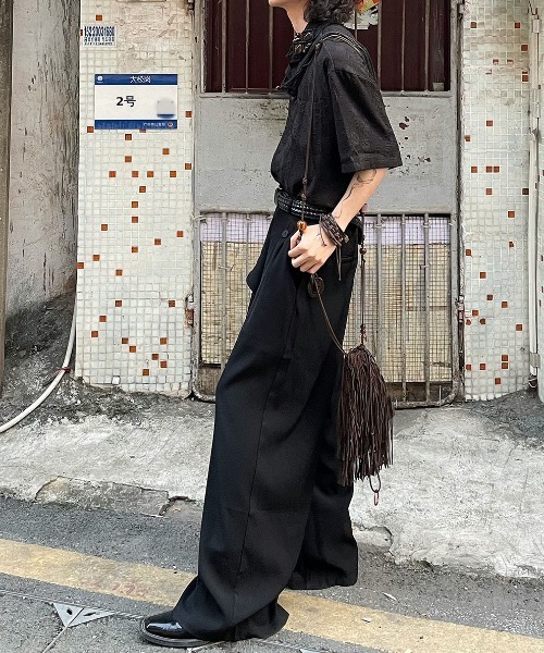 DOUBLE STEAL(ダブルスティール)の「DSラップデザインワイドパンツ(その他パンツ・メンズ・ブラウン/ブラック・X-LARGE/LARGE/MEDIUM)」の6枚目の写真