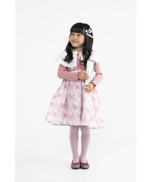 nino(ニノ)の「リボン&フラワーワンピース(ワンピース・キッズ・ピンク/アイボリー・130cm/140cm)」の7枚目の写真