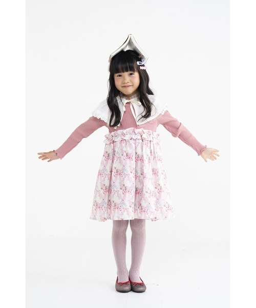 nino(ニノ)の「リボン&フラワーワンピース(ワンピース・キッズ・ピンク/アイボリー・130cm/140cm)」の8枚目の写真