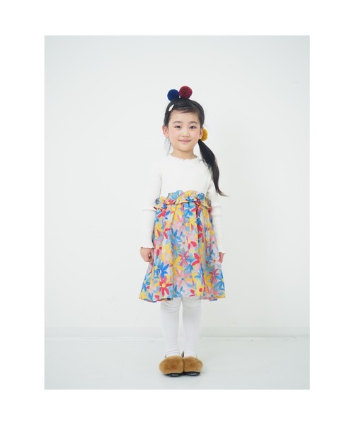 nino(ニノ)の「リボン&フラワーワンピース(ワンピース・キッズ・ピンク/アイボリー・130cm/140cm)」の10枚目の写真