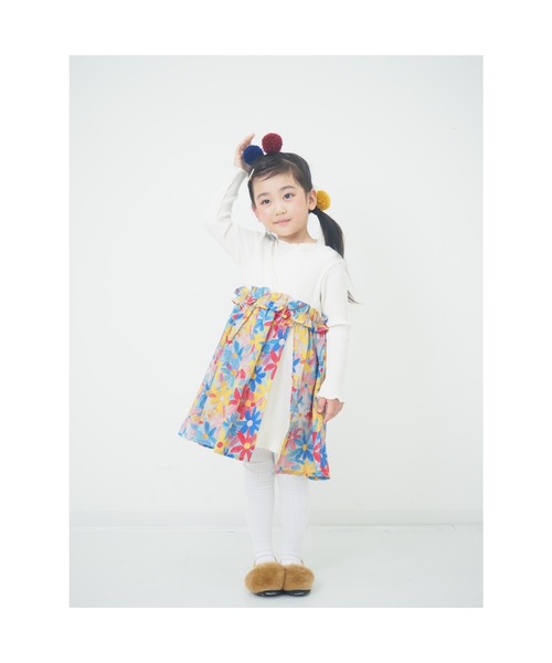 nino(ニノ)の「リボン&フラワーワンピース(ワンピース・キッズ・ピンク/アイボリー・130cm/140cm)」の12枚目の写真