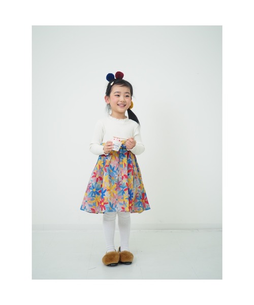 nino(ニノ)の「リボン&フラワーワンピース(ワンピース・キッズ・ピンク/アイボリー・130cm/140cm)」の13枚目の写真