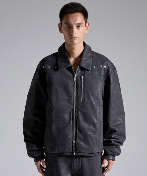 GRANCY(グランシー)の「【GRANCY】Coated Denim Blouson / コーティングデニムブルゾン(ブルゾン・メンズ・ブラック・L/M/S)」の1枚目の写真
