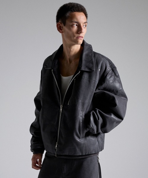 GRANCY(グランシー)の「【GRANCY】Coated Denim Blouson / コーティングデニムブルゾン(ブルゾン・メンズ・ブラック・L/M/S)」の3枚目の写真