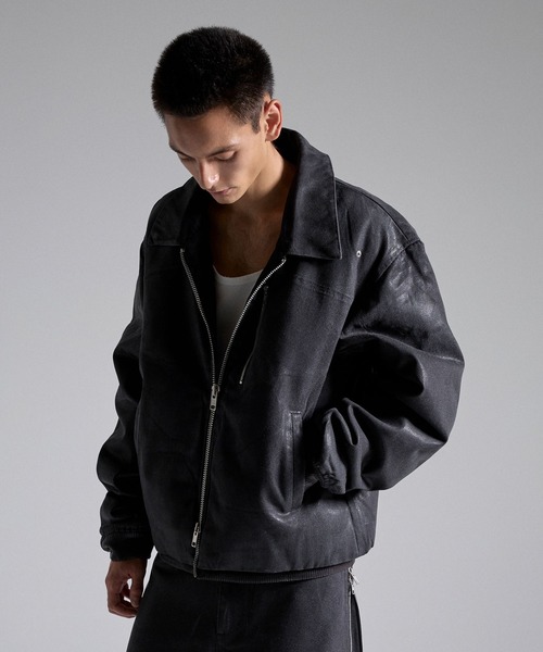 GRANCY(グランシー)の「【GRANCY】Coated Denim Blouson / コーティングデニムブルゾン(ブルゾン・メンズ・ブラック・L/M/S)」の4枚目の写真