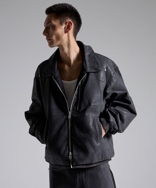 GRANCY(グランシー)の「【GRANCY】Coated Denim Blouson / コーティングデニムブルゾン(ブルゾン・メンズ・ブラック・L/M/S)」の6枚目の写真