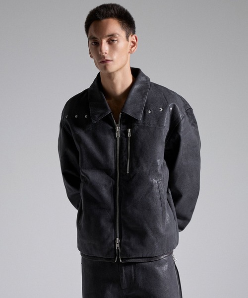 GRANCY(グランシー)の「【GRANCY】Coated Denim Blouson / コーティングデニムブルゾン(ブルゾン・メンズ・ブラック・L/M/S)」の7枚目の写真