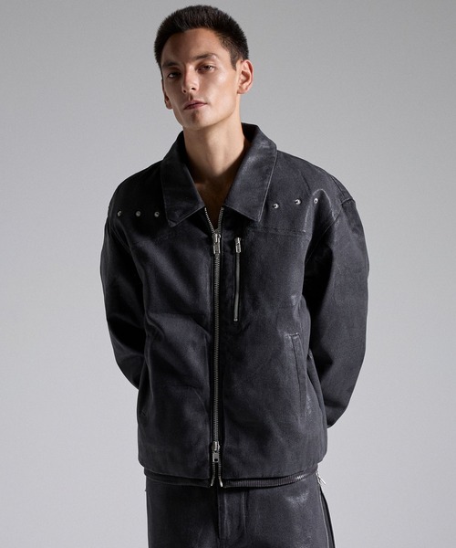 GRANCY(グランシー)の「【GRANCY】Coated Denim Blouson / コーティングデニムブルゾン(ブルゾン・メンズ・ブラック・L/M/S)」の8枚目の写真